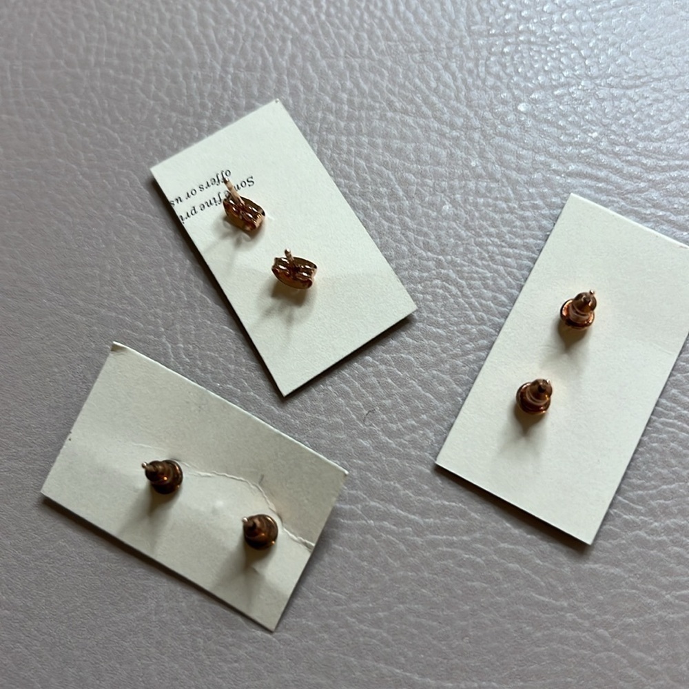 Penny + Grace Rose Gold Stud Earrings Set - Picture 5 of 5
